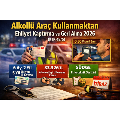 Alkollü Araç Kullanmaktan Ehliyet Kaptırma ve Geri Alma 2026